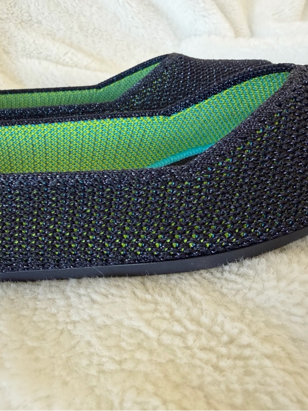 Rothy's The Point in Metallic Lattice Stitch - Navy - Retired - Size 9 - Picture 3 of 15